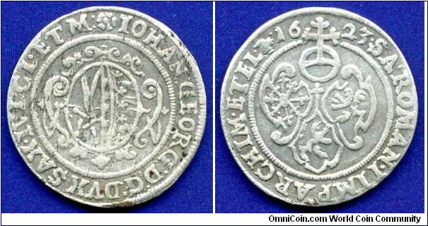 Groschen (1/24 Thaler).
Sachsen-Albertinische Linie.
Johann Georg I (1615-1656).


Ag.