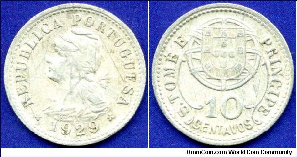 10 centavos.
Republica Portuguesa.
*SAO TOME & PRINCIPE*.
Mintage 500,000 units.


Cu-Ni.