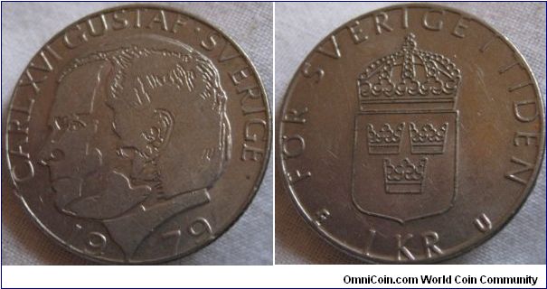 1979 1 kroner, EF grade