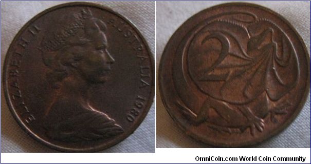 EF 2 cents 1980, great coin