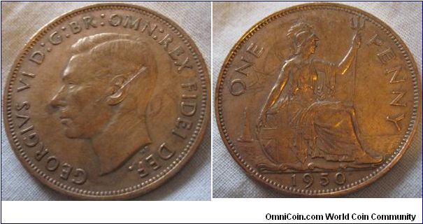 1950 penny sadly polished