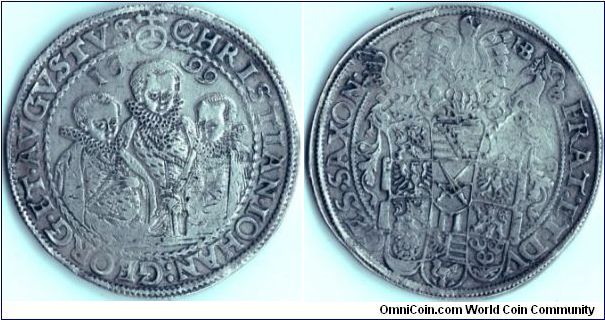 Saxony 1599 `Drei Broder Taler'. Name is self descriptive