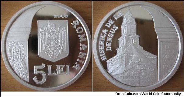 5 Lei - Densus - 31.1 g Ag .999 Proof - mintage 500 pcs only !