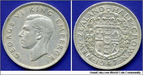 Half Crown.
George VI (1936-1952) King & Emperor.


Cu-Ni.