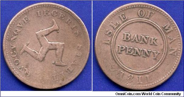 Bank Penny Token.
Isle of Man.


Cu.