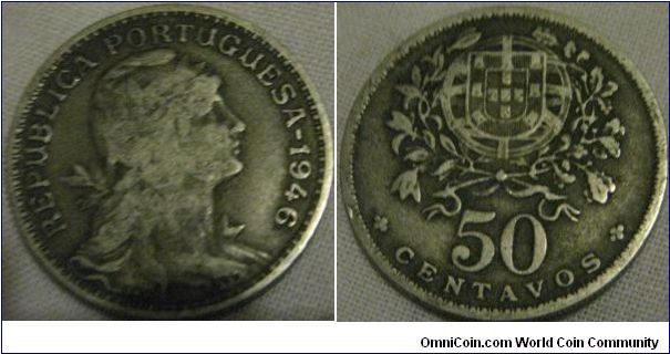 GF, 1946 50 centavos