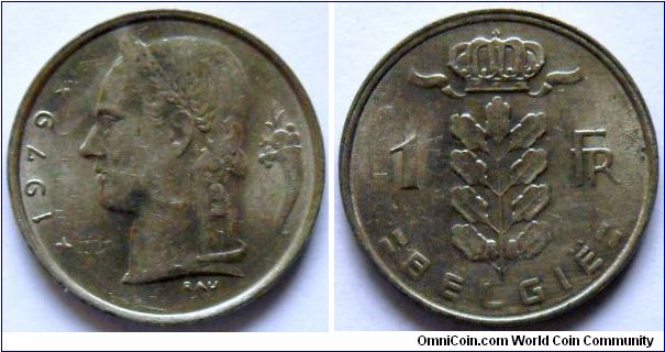 1 franc.
1979, Belgie