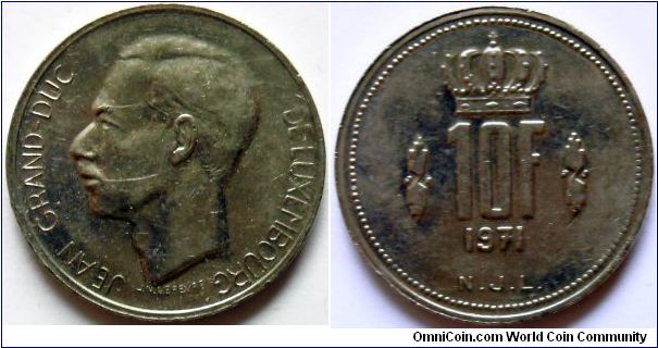 10 francs.
1971