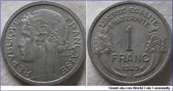 1949 B 1 franc EF