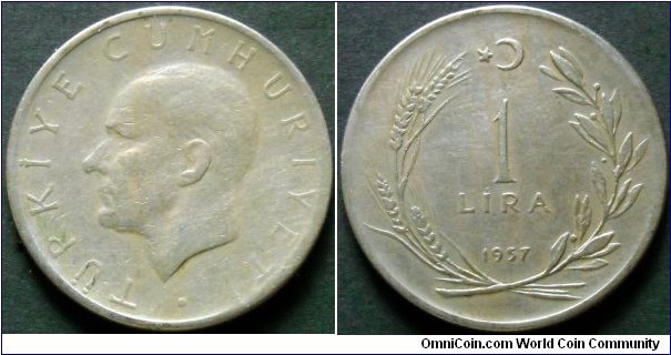 1 lira.
1957