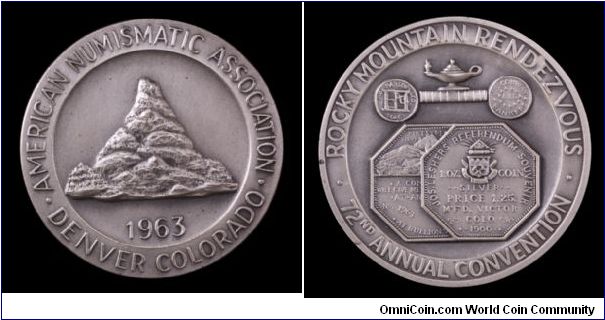 ANA 1963 Denver Convention medal. Silver