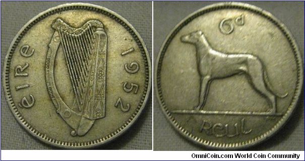 1952 ireland  EF 6D, brownish tint to the colouration