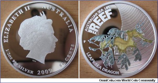 50 Cents - Leafy sea dragon - 15.57 g Ag .999 Proof - mintage 10,000