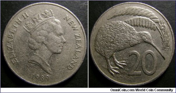 New Zealand 1989 20 cents. Found it circulating in New Zealand.