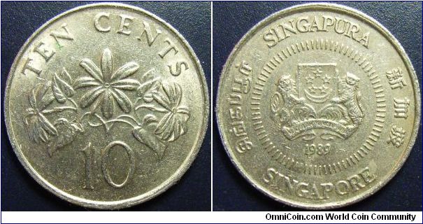Singapore 1989 10 cents. Found it circulating in Australia.