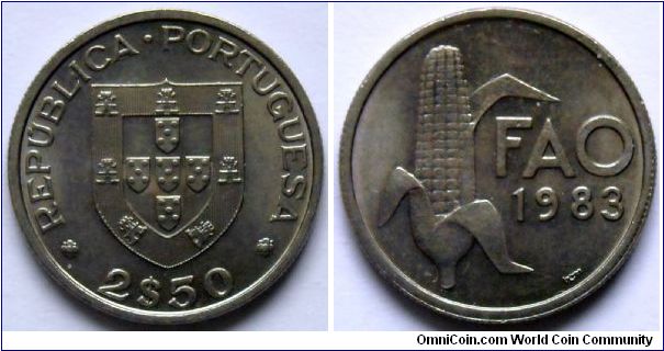 2,5 escudos.
1983, F.A.O.
