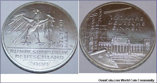 10 Deutsche Mark Commemorative Silver Coin