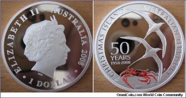 1 Dollar - Christmas Island - 31.13 g Ag .999 Proof - mintage 5,000