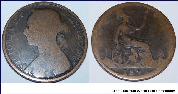 1 Pence 1893