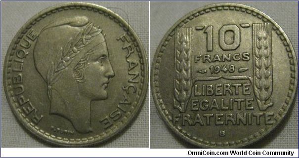 1948 B 10 francs EF