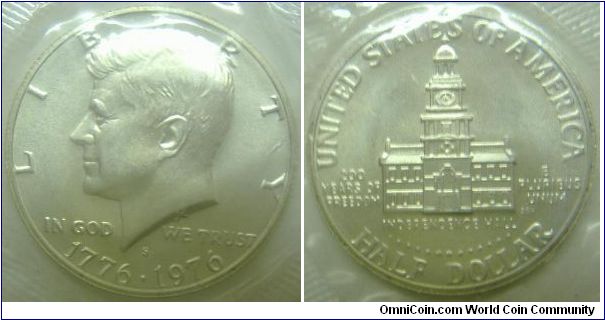 1976-S half dollar - USA - Subject: Bicentennial - .400 silver