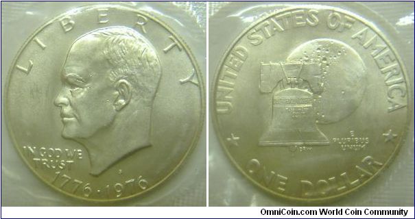 1976-S dollar - USA - subject: Bicentennial - .400 silver