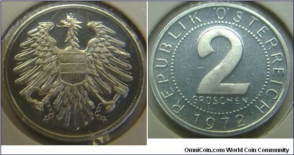 1972 2 groschen proof - Austria