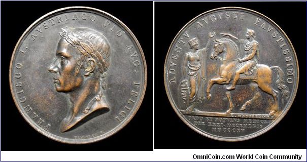 Retour de François Ier à Milan - AE medal mm. 42, Milan mint