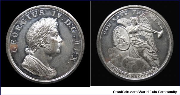 Coronation of King George IV - White metal medal - mm. 41