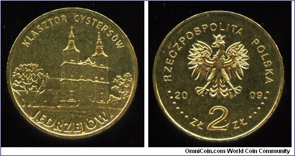 2Zl
Polish cities
Jedrzejow
Blessed Wincenty Kadlubek Church
Eagle, value & date