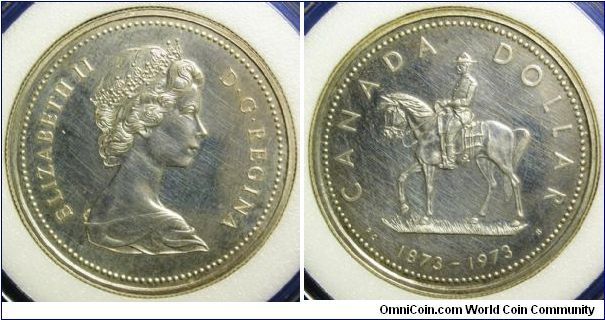 1973 Dollar

23.3276g., 0.5000 Silver 0.3750 ASW

Mintage: 1,031,271

KM# 83