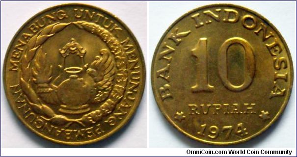 10 rupiah.
1974