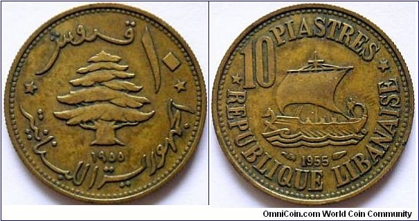 10 piastres.
1955