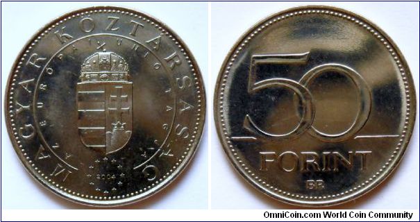 50 forint.
2004, Member of the European Union