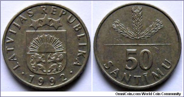 50 santimu.
1992