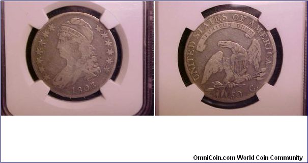 A nice 1808/07 graded VG-10 by NGC, which is way too conservative, as I'd grade this one a solid F.