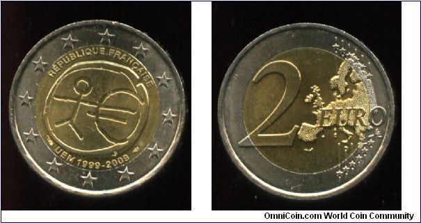 2 Euros
Economic & Monetary Union, 1999-2009
Stick figure and Euro symbol
Map of the community & Value