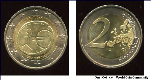 2 Euros
Economic & Monetary Union, 1999-2009
Stick figure and Euro symbol
Map of the community & Value