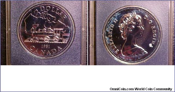 Commemorative silver dollar celebrating the centennial of the Canadian Pacific Railway featuring a classic 4-4-0 American locomotive in profile.  Part of the trains on coins collection!