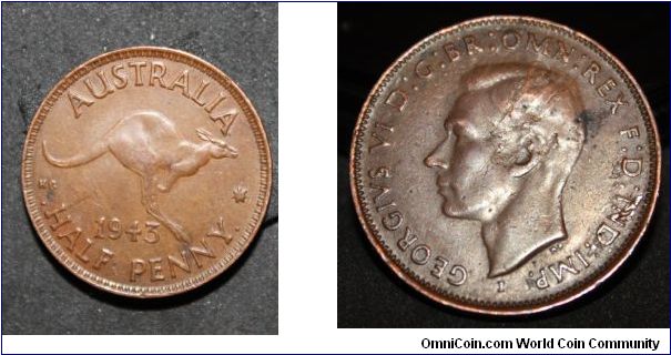 half penny probably a mint error