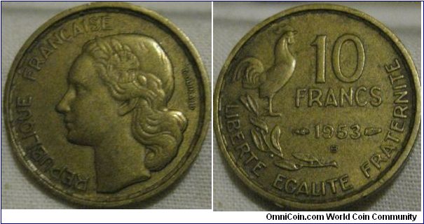 EF 1953 B 10 francs