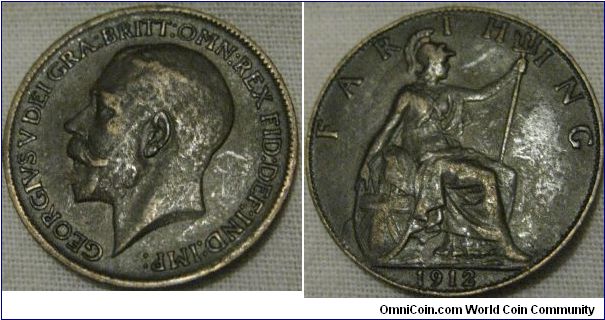 1912 farthing VF grade