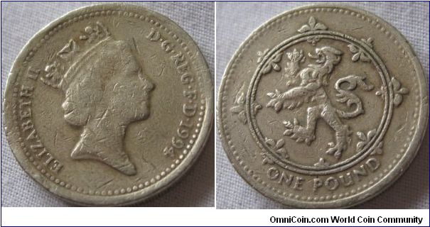 fake 1 pound coin dated 1994