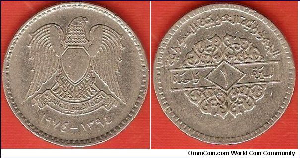 Syrian Arab Republic
1 pound
nickel