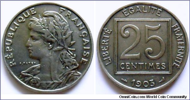 25 centimes.
1903
