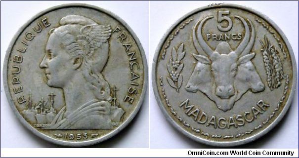 5 francs.
1953