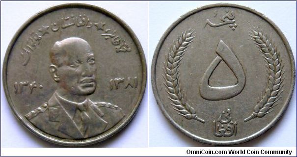 5 afghani.
1961