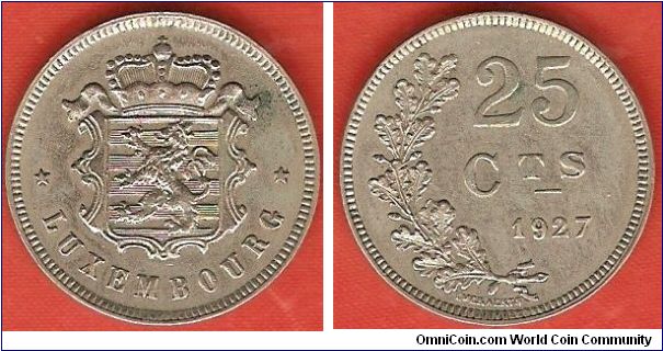 25 centimes (25 Cts)
state shield
copper-nickel
designer: Everaerts