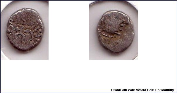 OLD ANCIENT 5TH CENTURY VALLABHI DYNASTY SILVER DRACHM