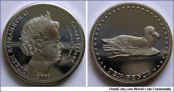 10 pence.
2009, Gough Island